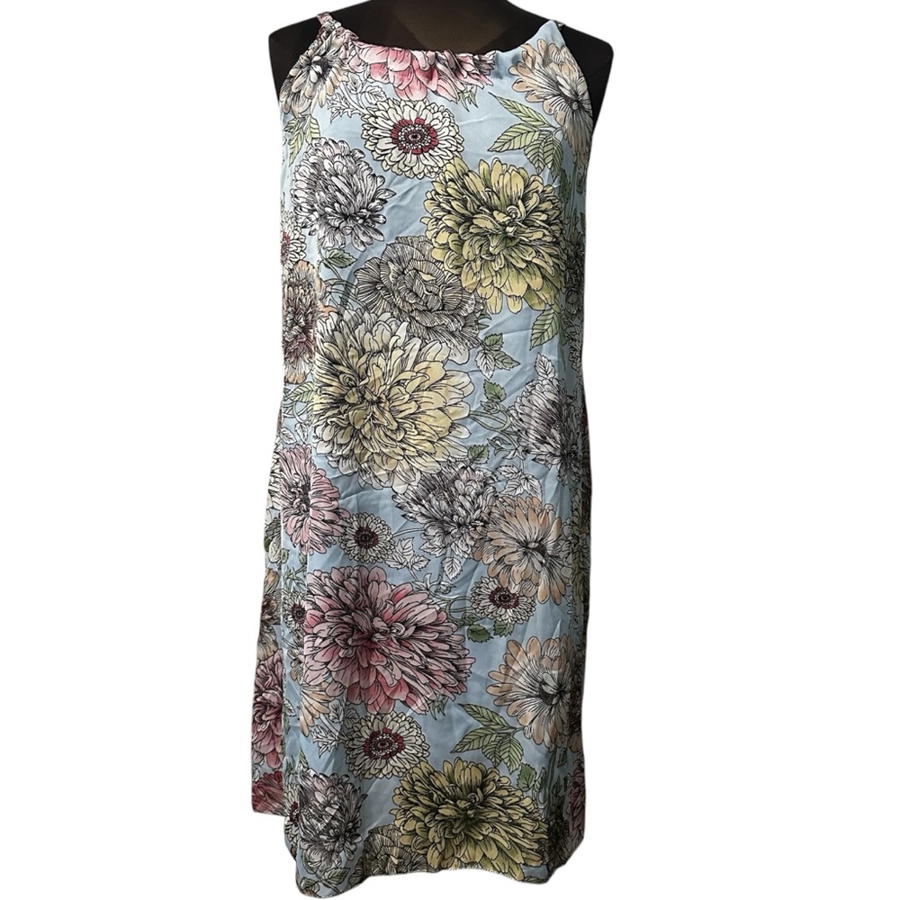 k. by kersh floral midi dress in Light Blue large